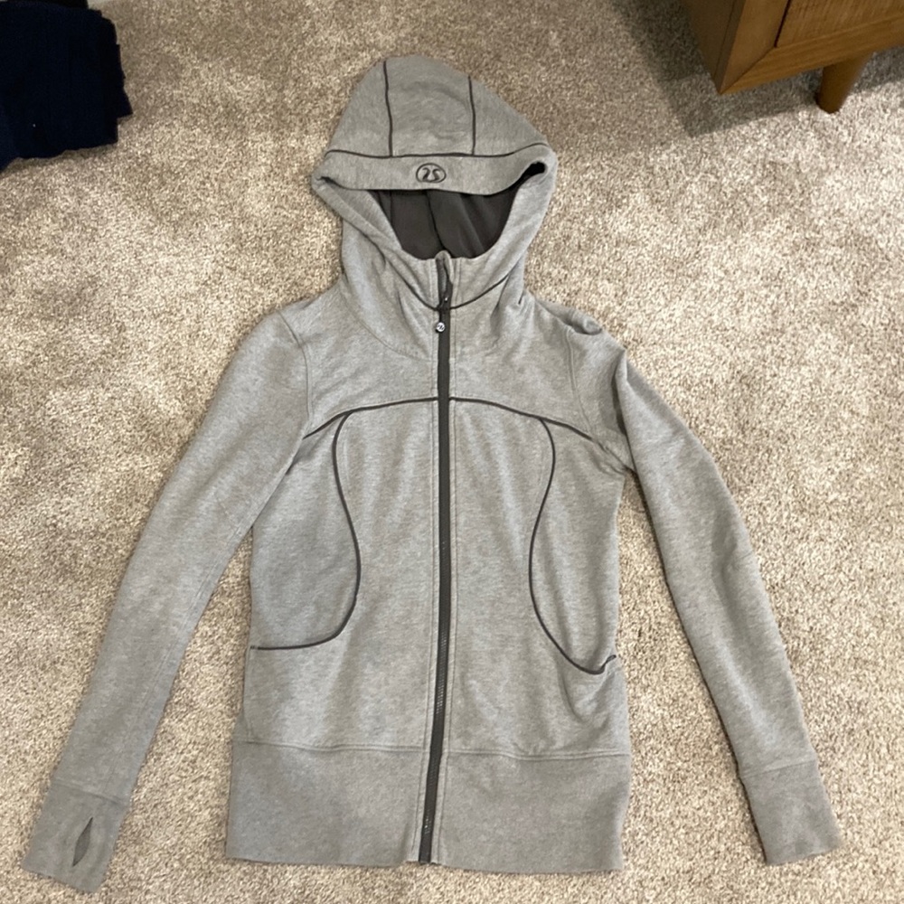 Lululemon Grey Zip Up Hoodie
